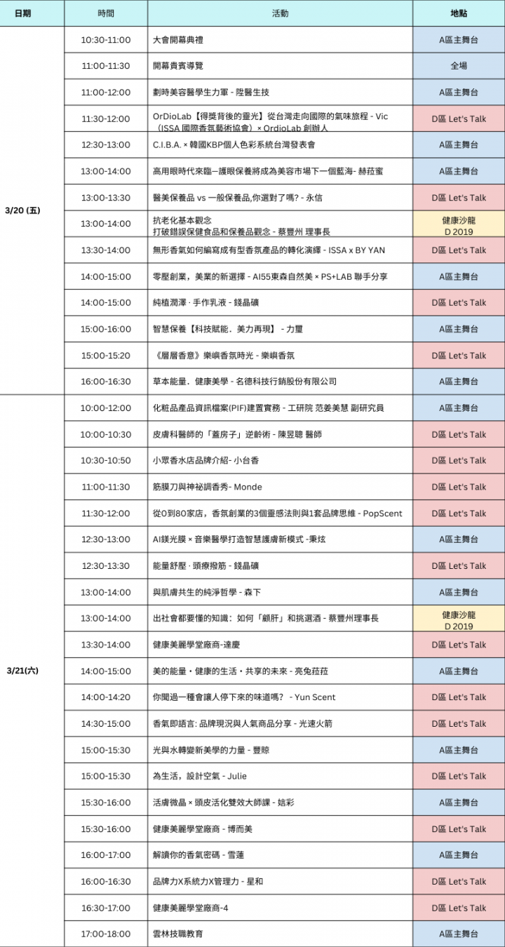 活動時程